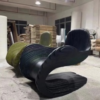 Fauteuil à bascule moderne en bois massif paramétrique personnalisé avec dossier, pour salon, chambre, hôtel – Mobilier créatif de relaxation