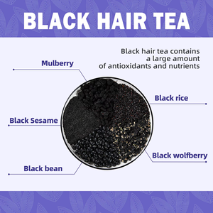 OEM ODM Listo para Enviar Bolsitas de Té Herbal Negro Natural Mezcla de Sésamo Negro, Arroz, Frijol y Goji Favorece la Salud del Cabello 20 Bolsitas - Product Image 4