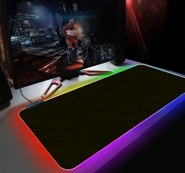 Large LED RGB Computer Mouse Pad Luminous Pad Keyboard Gaming Mat Desktop Anti-slip Mat Waterproof Table Mat