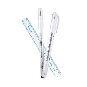 Marcador de Piel Blanco de 0.5-1mm, Lápiz de Mapeo de Cejas PMU con Regla de Papel para Microblading - Product Image 1