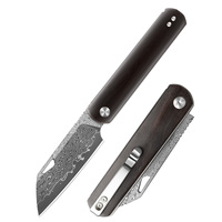 Couteau pliant LONSDOW en acier Damas 67 avec manche en bois d'ébène, OEM ODM DIY, pour la chasse, le camping en plein air, EDC, couteaux de poche