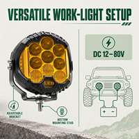 Nouvelle barre lumineuse de travail latérale HSSH 7 pouces en aluminium blanc à LED 90W 5000 lm IP67 étanche 10-30V DC pour la modification automobile