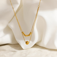 Collier ras du cou élégant et minimaliste SUMMLY avec pendentif perle et zircon, chaîne en acier inoxydable plaqué or 18 carats, bijoux de mode
