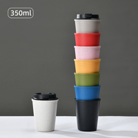 Tasse à café portable mini double paroi en PP sans BPA, anti-fuite, isolante thermiquement, avec couvercle push-pull, pour utilisation en voiture