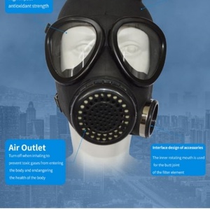 AmpsafeX JG06 Disposable Silicone Full <b>Face</b> Respirator Mask Catalyst Filter Chlorine Protection High Visibility Chemical Gas - Product Image 6