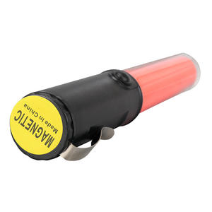 携帯型短尺滑り止め磁気ハンドル付きトップトーチLED交通警告棒、交通警備用安全バトン（クリップ付き） - Product Image 2