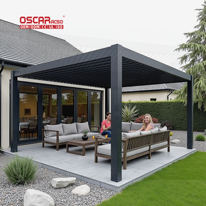 Panneaux solaires motorisés transparents en aluminium <span class=keywords><strong>pour</strong></span> l'extérieur, jardin, patio, cour, <span class=keywords><strong>pergola</strong></span>, vente en gros - Product Image 1