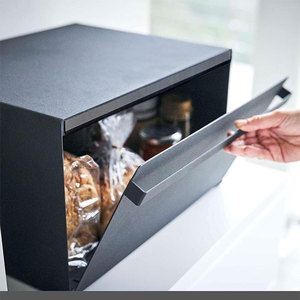 Armoire salon porte magnétique acier empilable boîtes à pain <span class=keywords><strong>machine</strong></span> à café organiser support cuisine comptoir épices étagère de rangement - Product Image 5