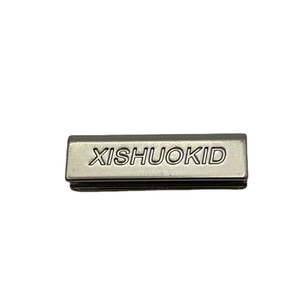 Customized Metal Logo Cord End Tail Clip Zinc Alloy Brand Name Rope Crimp Clamp <strong>Stopper</strong> for Hoodie - Product Image 5