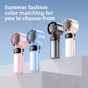 Multifunctional digital display electric condensing mini handheld <b>fan</b> - Product Image 2