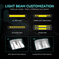 Barre lumineuse LED RGB pour toit et pare-chocs, 22/32/42/50/52 pouces, éclairage de travail auxiliaire pour Jeep Wrangler Bronco Tacoma Hilux 4Runner Offroad 4X4