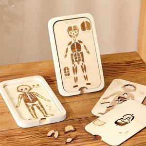 Puzzles corporels en bois pour enfants, Puzzles d'<span class=keywords><strong>anatomie</strong></span> Montessori pour tout-petits, <span class=keywords><strong>Jeu</strong></span> d'apprentissage préscolaire Jouets squelette <span class=keywords><strong>du</strong></span> <span class=keywords><strong>corps</strong></span> <span class=keywords><strong>humain</strong></span> - Product Image 5