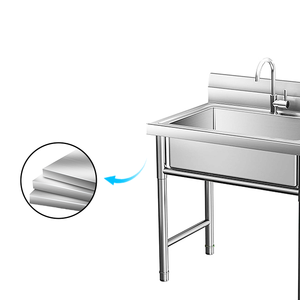 Penjualan Langsung Pabrik Shandong 201 304 Stainless Steel Wastafel Ganda Dapur Komersial Tugas Berat Lapisan Pembersih Otomatis Anti Korosi - Product Image 5
