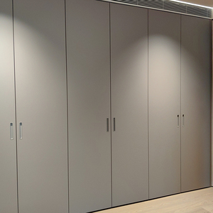 <span class=keywords><strong>Armario</strong></span> de madera de 6 puertas económico dormitorio de lujo moderno construido al amanecer con estanterías integradas y rieles colgantes - Product Image 1