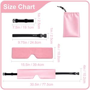 Masque de sommeil lesté en flanelle tricotée douce 100% occultant la lumière avec sangle élastique réglable et logo - Product Image 6