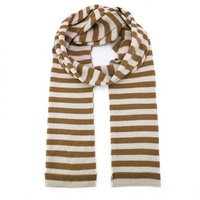 Écharpe d'hiver 100% laine RWS, écharpes en tricot rayées chaudes pour femmes et hommes, accessoire de mode automne-hiver, vente en gros