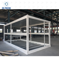 Nuevo estilo, superventas, 40 pies, 2 plantas, prefabricado, pequeño refugio de oficina Villar, hogar, oficina, contenedor plegable, marco de casa