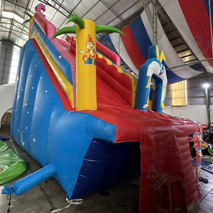 THUY LINH Commercial PVC <b>Inflatable</b> Water Slide Bounce House Kids Home Use Indoor/Outdoor Jump Bouncer Pool Blower 500kg - Product Image 3
