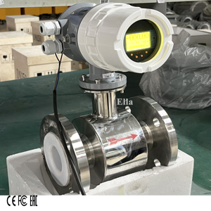 BluetoothタイプSS304 PTFEライニングは、導電性液体濃縮酸電磁流量計を測定できます - Product Image 2