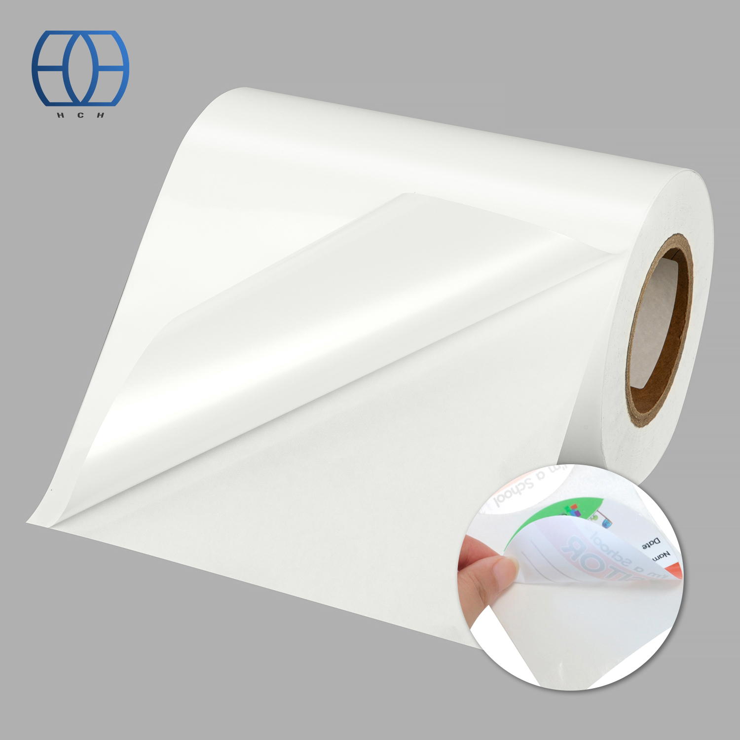 Blank Label PP Glossy Self-Adhesive Material Jumbo Roll Waterproof PP Self Adhesive Film