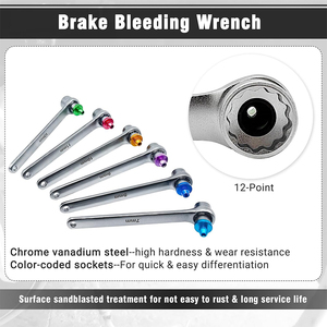7-pièces 7-12mm 12 points en acier douille clé de purge de <span class=keywords><strong>frein</strong></span> tuyau de vidange d'huile <span class=keywords><strong>clapet</strong></span> <span class=keywords><strong>anti</strong></span>-<span class=keywords><strong>retour</strong></span> pour voitures de moto automobile - Product Image 3