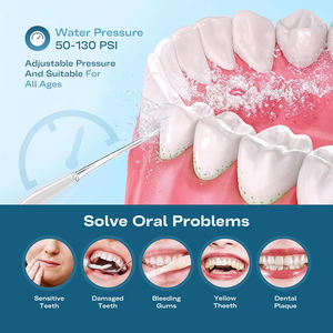 Irrigateur buccal portable sans fil rechargeable étanche avec 4 embouts 2 modes pour les <span class=keywords><strong>gencives</strong></span> <span class=keywords><strong>sensibles</strong></span> - Product Image 4