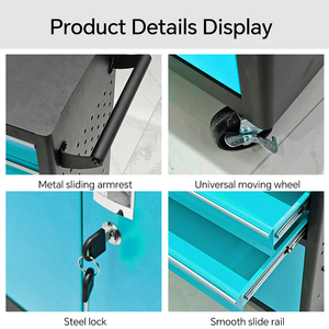 Kotak Peralatan Mobile Khusus untuk Troli Peralatan 7 Laci, Kabinet Peralatan Bengkel Berkualitas Tinggi - Product Image 2