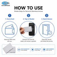 Classe personnalisée 1K 213 215 216 RFID Aceess Control Carte vierge en PVC noir mat brillant Carte Rfid