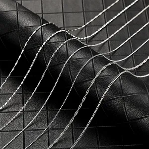 CAOSHI Usine Vente en Gros Chaude <span class=keywords><strong>Argent</strong></span> Plaqué Laiton Métal Dames Collier pour Femmes Bijoux de Mode Divers Styles Chaîne - Product Image 1