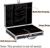 Boîte de rangement durable en aluminium pour presse-papiers avec fermeture à boucle et poignée, étui portable 12x9 pouces, mallette personnalisable OEM/ODM