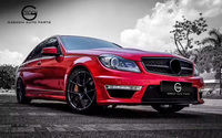 Pare-chocs de voiture pour Mercedes Benz W204 Classe C, kit carrosserie C63 AMG, accessoires extérieurs, jupes latérales, pare-chocs avant, pare-chocs arrière