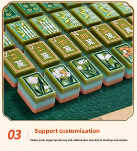 <span class=keywords><strong>Oriente</strong></span> se une a <span class=keywords><strong>Occidente</strong></span>, fichas de mahjong verdes hechas a mano con encanto tradicional chino, perfectas para familias en todo el mundo. - Product Image 6