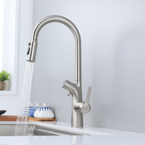 <span class=keywords><strong>Rubinetto</strong></span> da <span class=keywords><strong>Cucina</strong></span> EIOIOL Moderno Stile Fattoria Grigio Canna di Fucile Monocomando Flessibile 3-in-1 Estraibile con <span class=keywords><strong>Filtro</strong></span> Oro Spazzolato Caldo/Freddo - Product Image 1