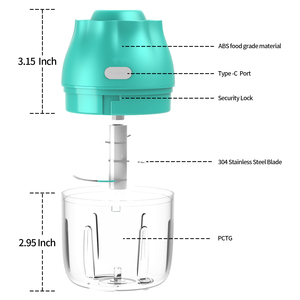 <b>Mini</b> Electric Garlic Crusher Chopper 250ml Onion <b>Grinder</b> Masher Food Processor Durable Kitchen Accessory Baby Food Chopper Home - Product Image 4