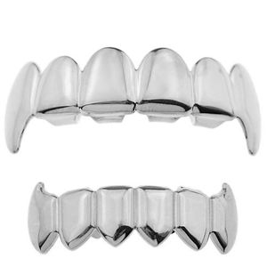 Nouvelle Tendance 2026 : Ensemble de Grillz Dents de Vampire Plaqué <span class=keywords><strong>Or</strong></span> 18K Anti-ternissement - Surface Lisse, Bijoux Dentaires Hip Hop pour Grossistes - Product Image 2