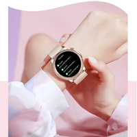 Montre connectée élégante pour femmes V65 avec écran AMOLED de 1,32 pouces, prévisions météo, alarme intelligente, rappel SMS, suivi de la santé, boussole, Wearfit Pro