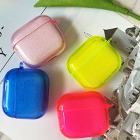 Penjualan Terbaik Casing Earphone untuk Apple AirPods Pro 1 2 Penutup Pelindung Silikon Tahan Benturan Warna Neon Ramping Casing TPU Lembut