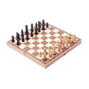 Design Wooden <b>Chess</b> Game <b>Set</b> with <b>Folding</b> Board and Accessories-Factory Price Promotional Toy for Travel & Hotel Use - Product Image 1