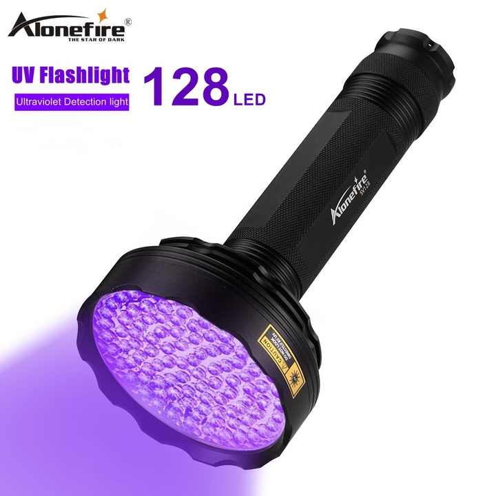 Torcia UV 128 LED - Rilevatore Urina Animali, Con Occhiali, Impermeabile - Foto 6