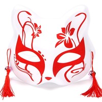 Masque de cosplay fantôme d'Halloween Fox Spirit Matchmaker, en plastique, lumineux, motif personnalisé, pour fêtes multi-occasions, Noël