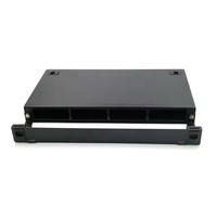 Panel Patch serat optik 1U desain kustom 12 24 48 72 96 144 Core kaset MPO MTP pemandu geser untuk 4G WiFi 3G FTTH