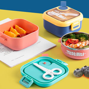 W45-contenedor de alimentos para niños, caja Bento de acero inoxidable para microondas, tazón para bebé, vajilla portátil, juego de fiambrera - Product Image 1