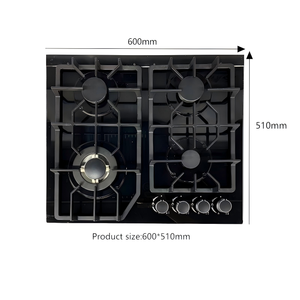 Cuisinière à gaz à quatre brûleurs à prix bas, verre trempé, <span class=keywords><strong>allumage</strong></span> électronique, économie d'énergie, protection contre l'extinction de la flamme pour le gaz naturel/gaz liquéfié. - Product Image 2