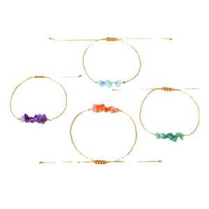 En Europa y América, existen pulseras populares <span class=keywords><strong>de</strong></span> piedras trituradas irregulares tejidas a mano, estilo bohemio, con ojo <span class=keywords><strong>de</strong></span> tigre y amatista, para la <span class=keywords><strong>playa</strong></span>. - Product Image 4