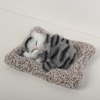 Chat endormi réaliste en peluche super douce, jouet en peluche pour chaton, animal en fourrure, couleur personnalisable, décoration de salon, décoration de voiture, peluche
