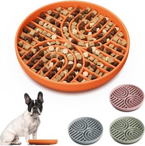 Wholesale Eco-Friendly Silicone Slow Feeder Dog & <b>Cat</b> Bowl Interactive Luxurious Design Fast Eater Fun Pet Bowl - Product Image 1