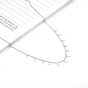 Collar con Colgante de Luna, Acero Inoxidable, Estilo Minimalista, Joyería de Moda Unisex - Product Image 3
