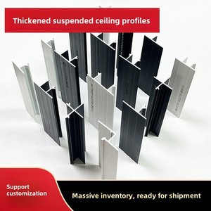 <span class=keywords><strong>Bande</strong></span> de garniture de couture d'ombre de <span class=keywords><strong>plafond</strong></span> suspendu moderne simple double <span class=keywords><strong>bande</strong></span> de bord de plaque de plâtre décorative d'alliage d'aluminium de type T - Product Image 2