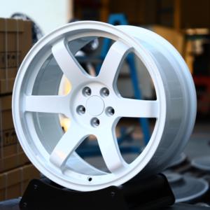 สีขาว TE37 Saga S-Plus <span class=keywords><strong>GT</strong></span> ล้อสำหรับรถแข่ง Volk 120 5X114.3 5X112สำหรับล้อรถเข็นกอล์ฟ Mk5 Mk6 6 <span class=keywords><strong>7</strong></span> GTI - Product Image 6