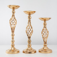 Vente flash : Idées de décoration de table de mariage, centres de table avec fleurs, vase en métal, vase doré, centres de table pour table